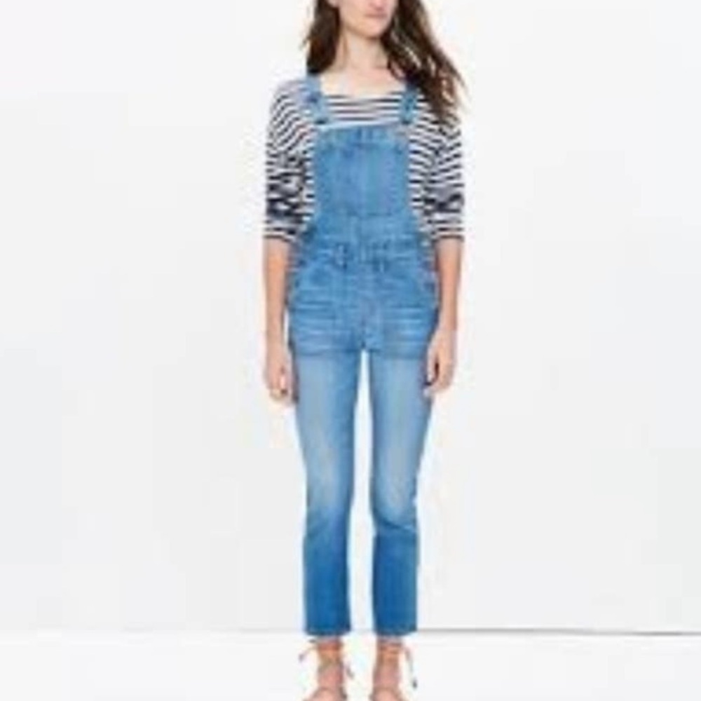MADEWELL Denim Overalls Jumpsuit Skinny Jansing Wash Size XS Like New! - Picture 2 of 11